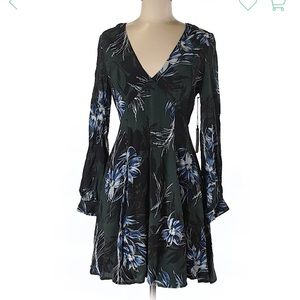 Astr Floral Lace up Dress